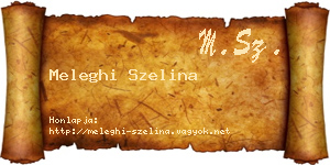 Meleghi Szelina névjegykártya